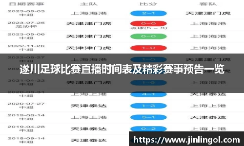 遂川足球比赛直播时间表及精彩赛事预告一览